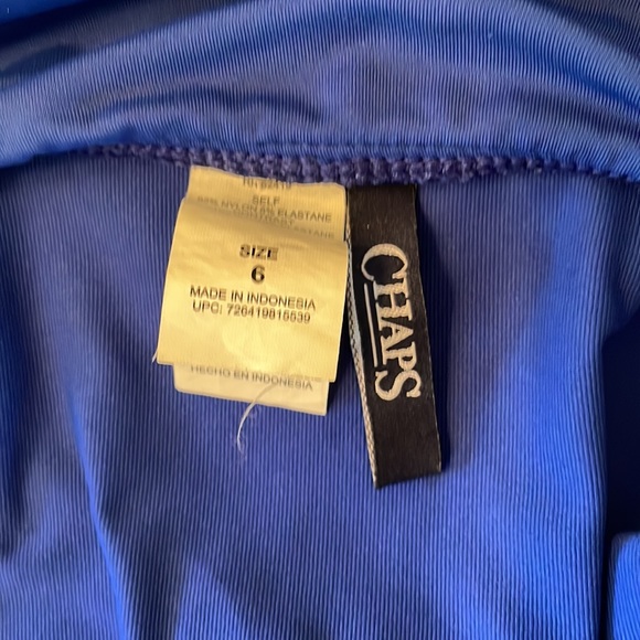 Chaps Blue Bathing Suit Bottom Skirt - Size 6 - Picture 5 of 6